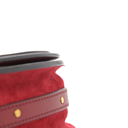 Chloe Calfskin Suede Small Nile Bracelet Bag Intense Red 11 of 12