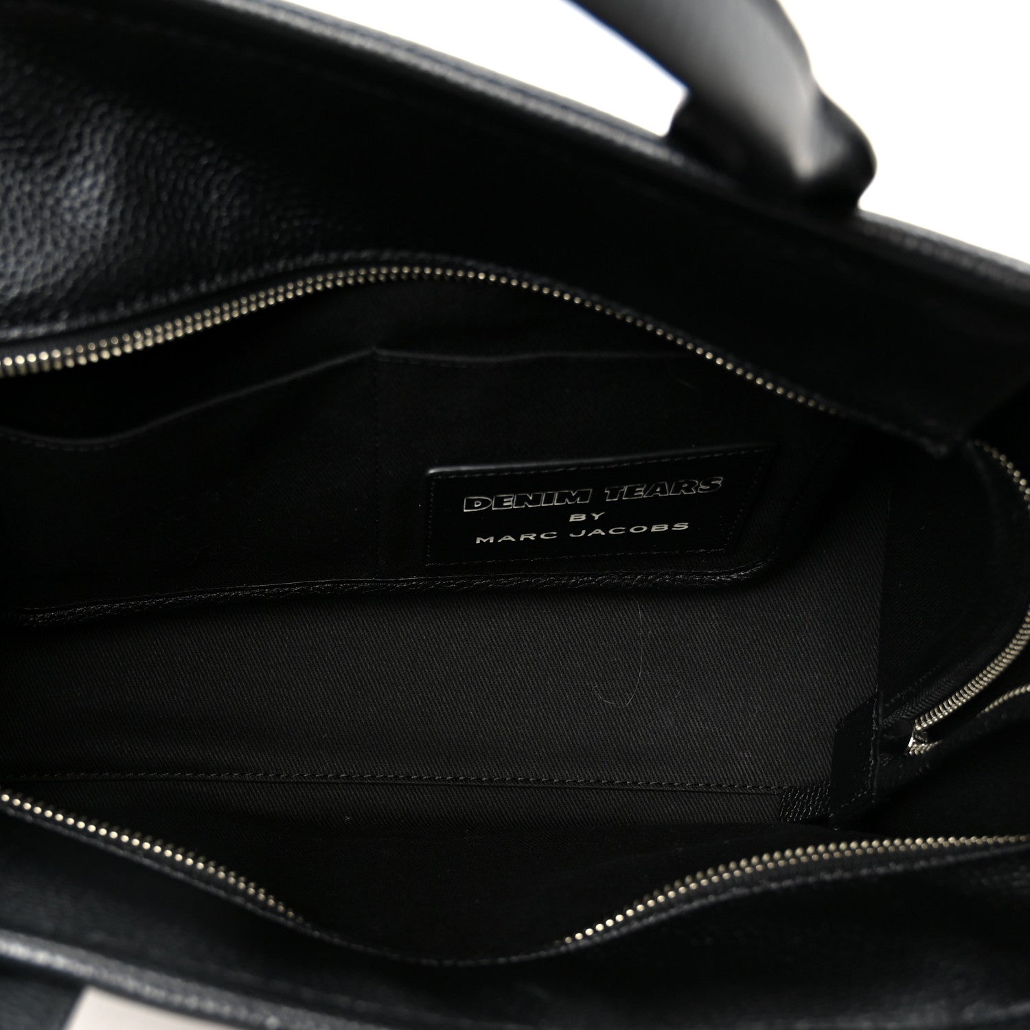 Marc Jacobs x Denim Tears Grained Calfskin Medium The Tote Bag Black 5 of 12