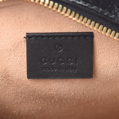 Gucci Suede Patent Web Mini Ophidia Round Shoulder Bag Black 6 of 10