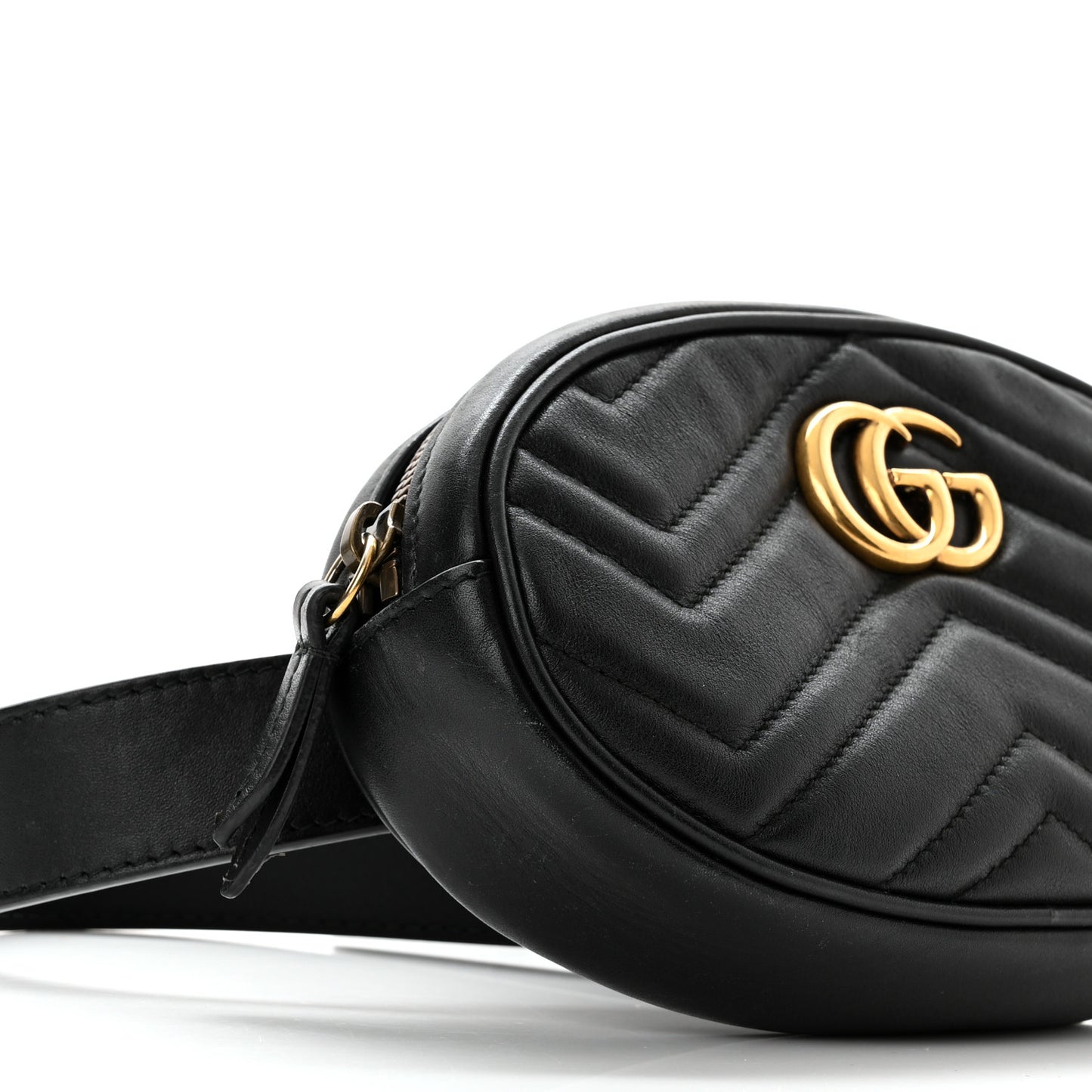 Calfskin Matelasse GG Marmont Belt Bag 85 34 Black