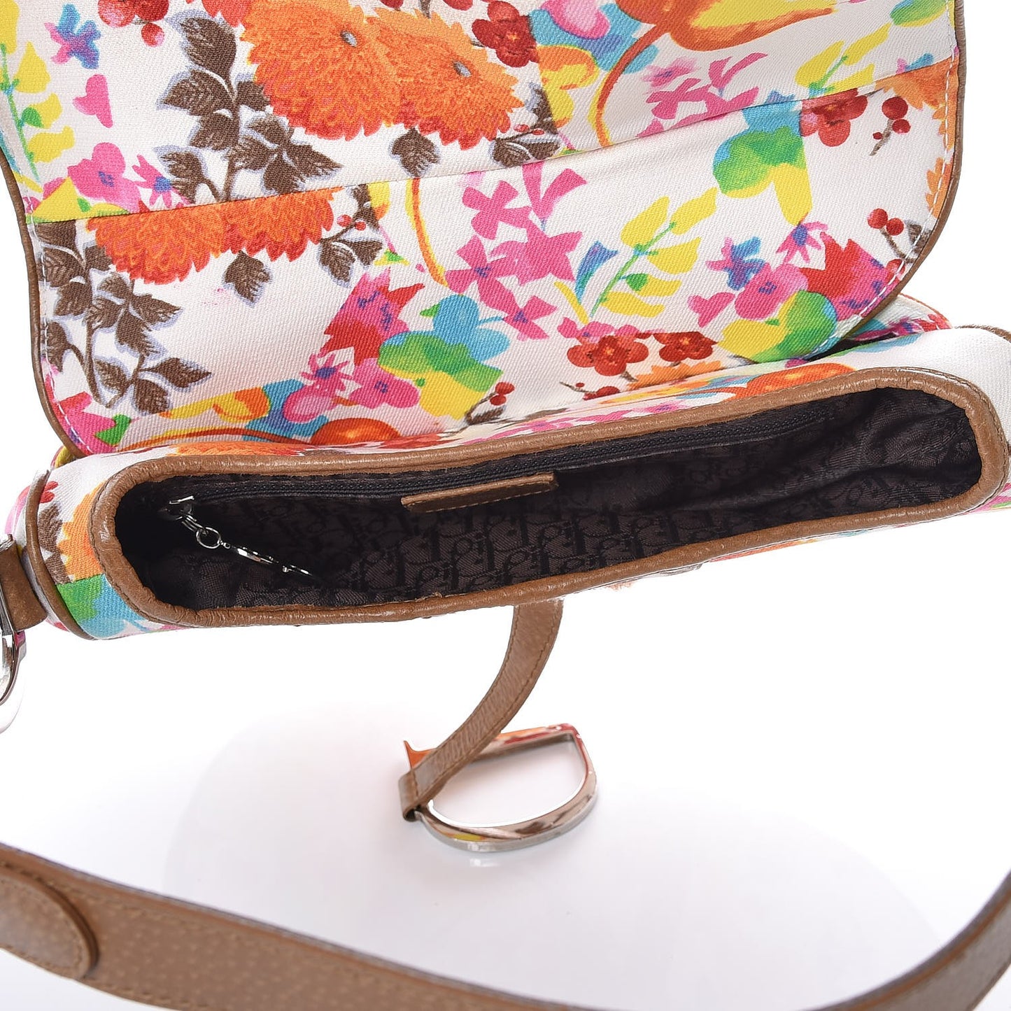 Canvas Floral Saddle Bag