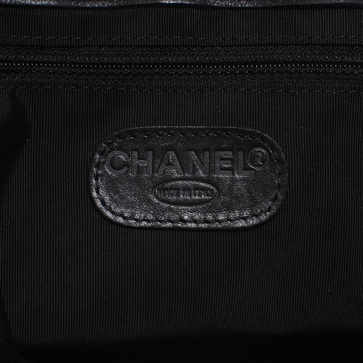 Calfskin Large Flap Shoulder Bag Black