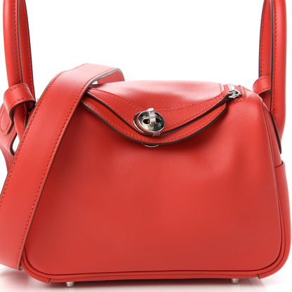 Hermes Swift Mini Lindy 20 Rouge Tomate 10 of 11