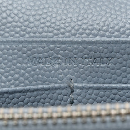 Saint Laurent Grain De Poudre Matelasse Chevron Monogram Chain Wallet Sugar Paper 7 of 10
