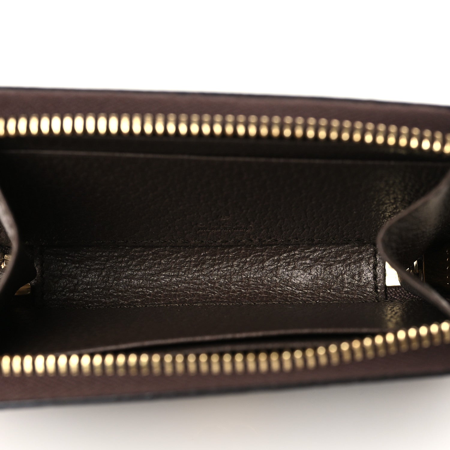 Gucci GG Supreme Monogram Textured Dollar Calfskin Web Ophidia Zip Around Card Case Wallet Beige Ebony New Acero 5 of 8