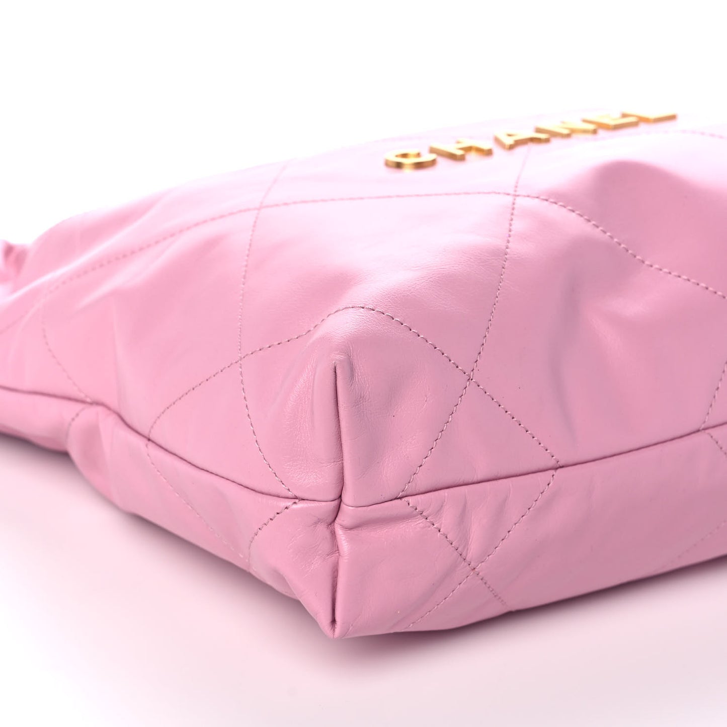 Shiny Calfskin Quilted Small Chanel 22 Pink