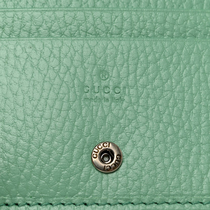 Gucci Dollar Calfskin Enamel Monochrome GG Marmont Top Handle Card Case Wallet Pepperlight Mint 6 of 9