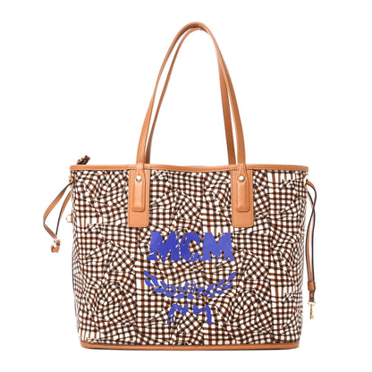 MCM Visetos Medium Liz Reversible Shopper Tote Cognac 13 of 19