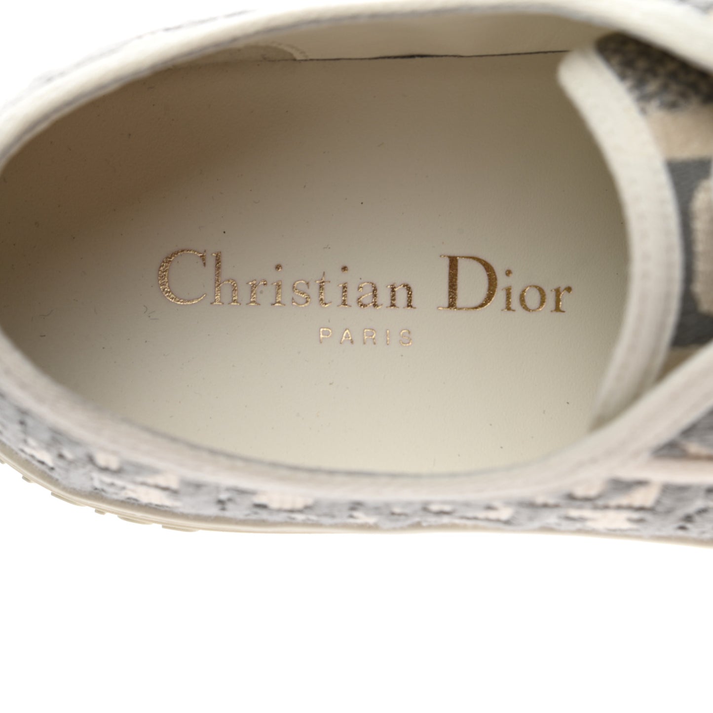 Canvas Oblique Walk'N'Dior Low Top Sneakers 39 Grey Stone