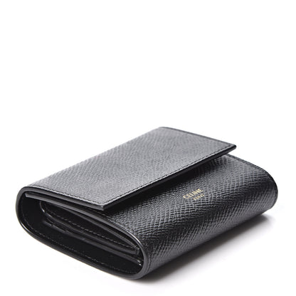 Celine Grained Calfskin Small Multifunction Folded Wallet Black 3 of 9