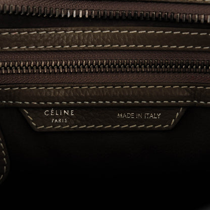 Celine Drummed Calfskin Micro Luggage Souris 7 of 9
