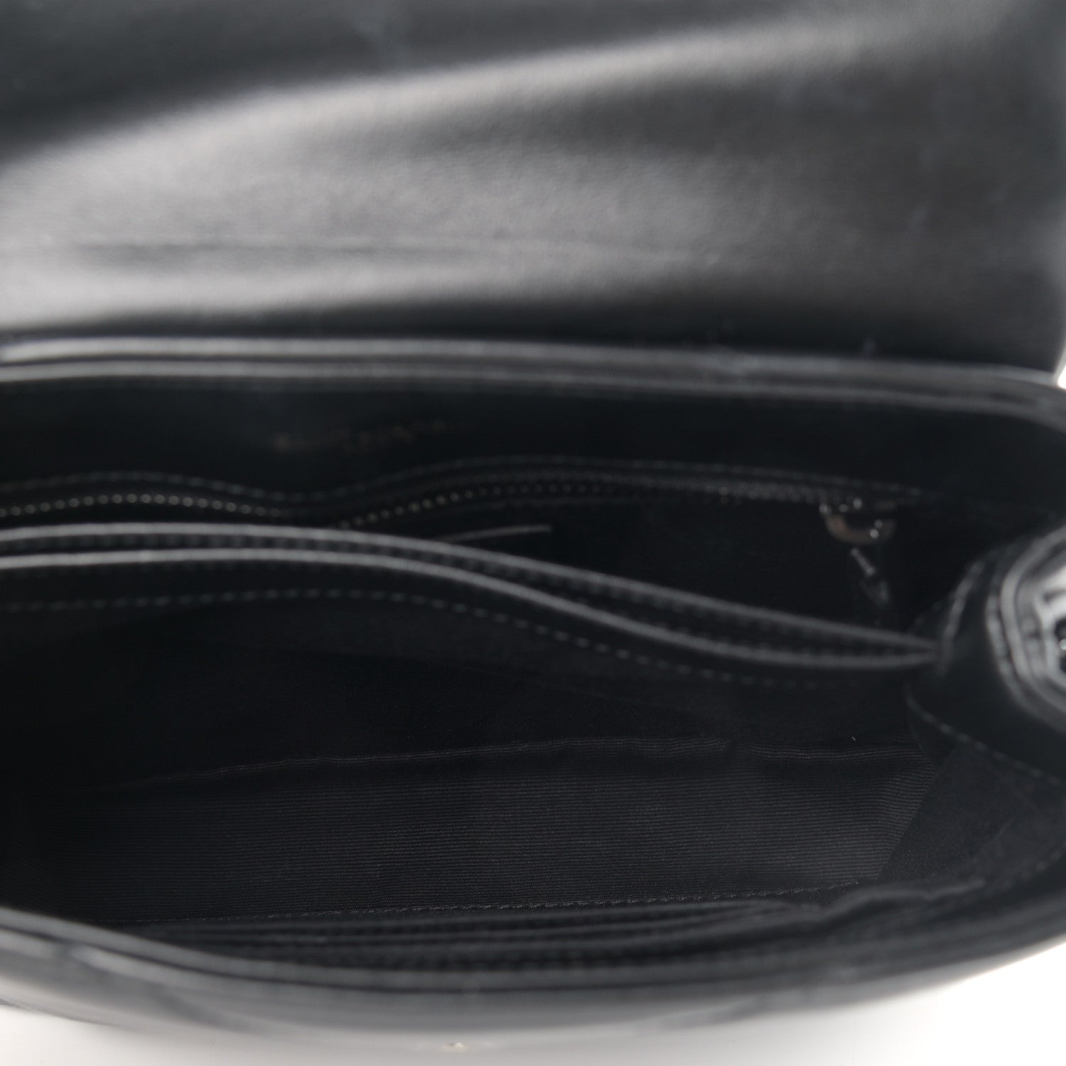 Saint Laurent Calfskin Y Quilted Monogram Toy Loulou Crossbody Bag Black 4 of 12