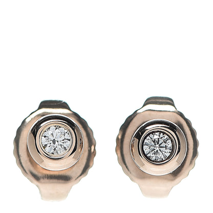 Tiffany 18K Rose Gold Diamond .06ctw Elsa Peretti Diamonds By The Yard Earrings 1 of 3