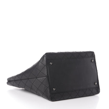 Chanel Calfskin Stitched Medium Shopping Tote Black 5 of 11