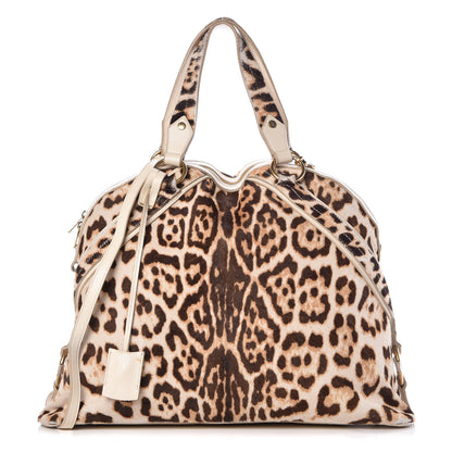 Saint Laurent Calf Hair Printed Oversized Muse Snow Leopard 1 of 20
