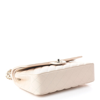 Chanel Iridescent Caviar Quilted Medium Double Flap Beige 4 of 9