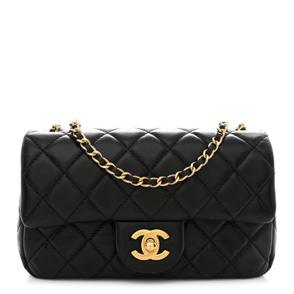 Chanel Lambskin Quilted Mini Rectangular Pearl Crush Flap Black 1 of 11