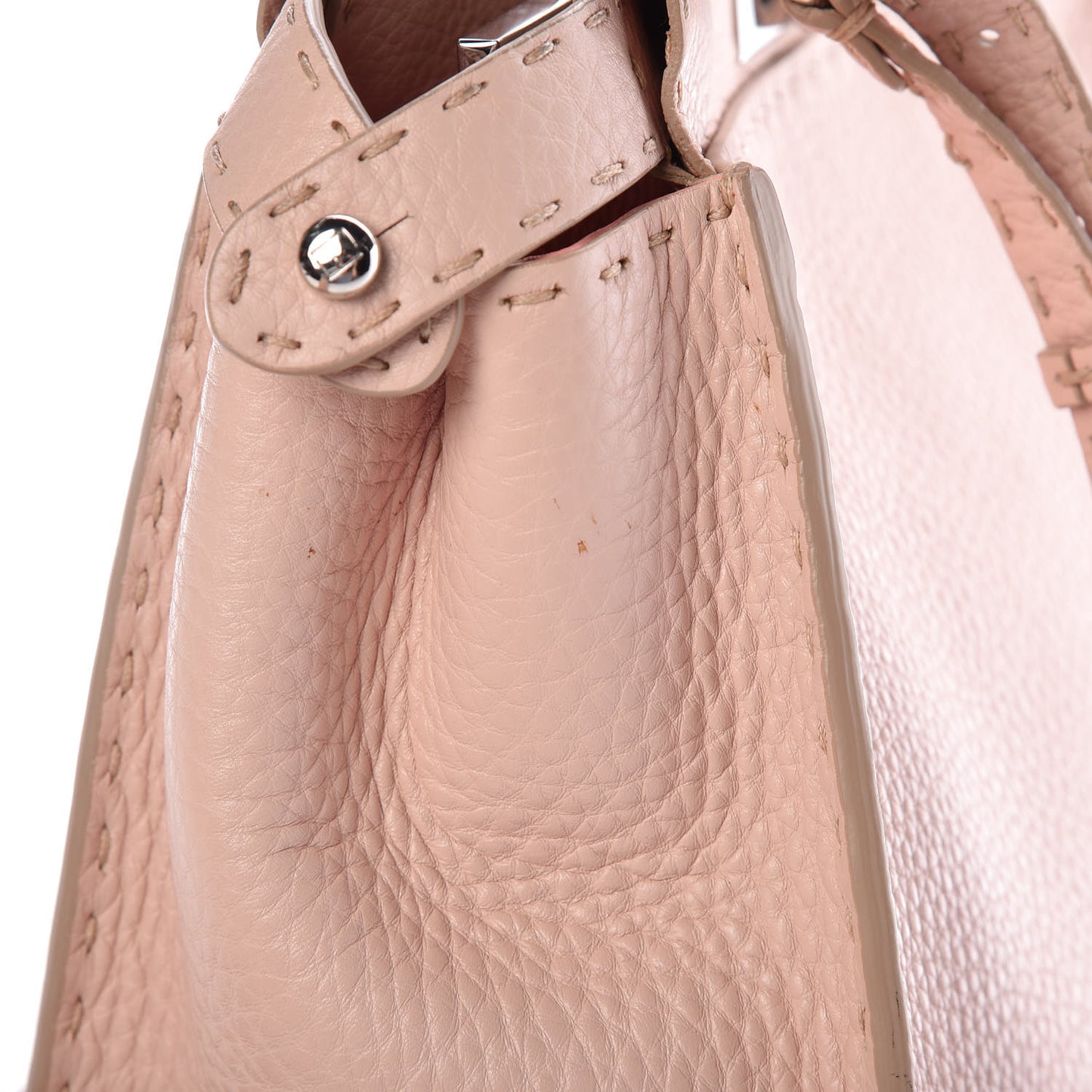 Cuoio Romano Selleria Bi-Color Medium Peekaboo Iconic Satchel Rosa Plaster Pesca