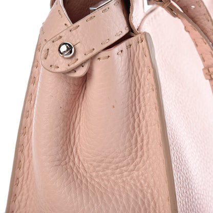 Fendi Cuoio Romano Selleria Bi-Color Medium Peekaboo Iconic Satchel Rosa Plaster Pesca 16 of 16