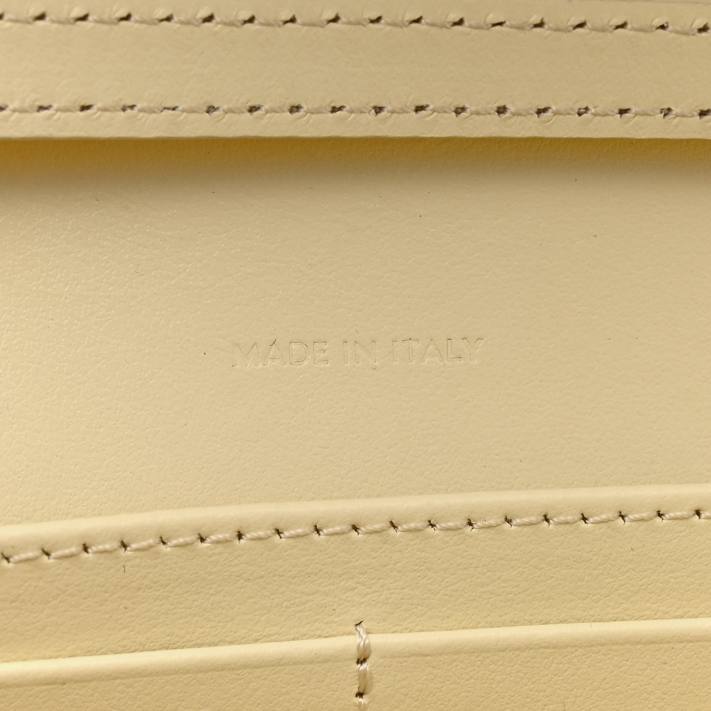 Shiny Calfskin Triomphe Margo Wallet on Chain Sunlight