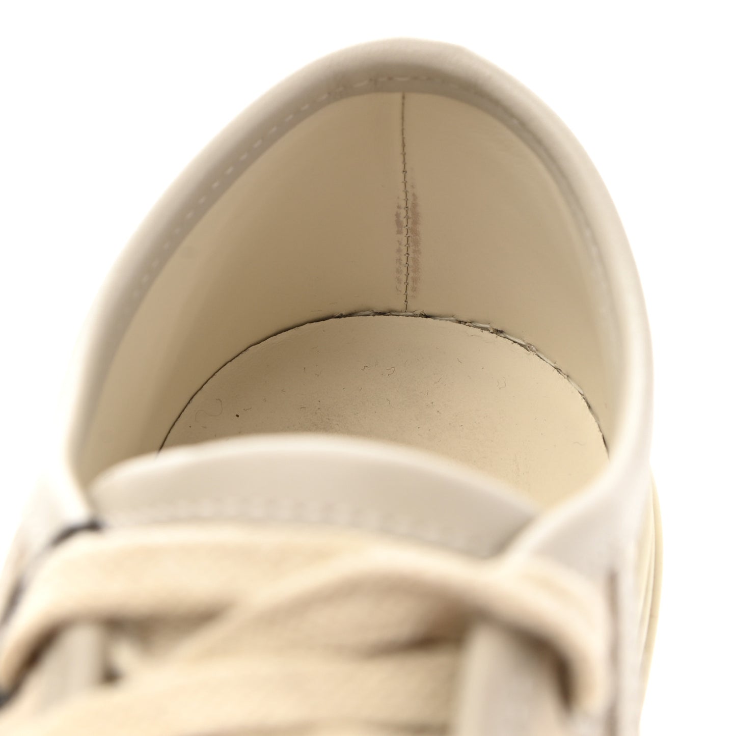 Washed Cotton GG Monogram Calfskin Womens Low Top Sneakers 37 White Mystic White Great White
