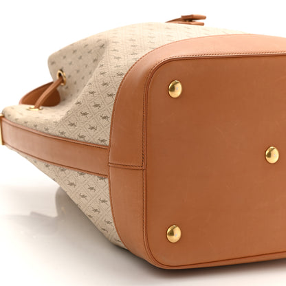Saint Laurent Canvas All-Over Monogram Bucket Bag Brown 10 of 13