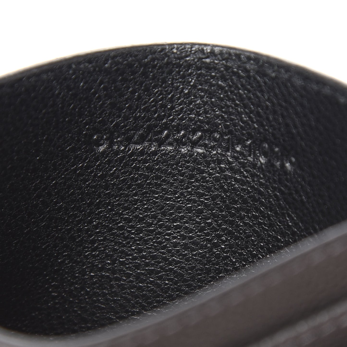 Grain De Poudre Matelasse Chevron Monogram Credit Card Case Coal
