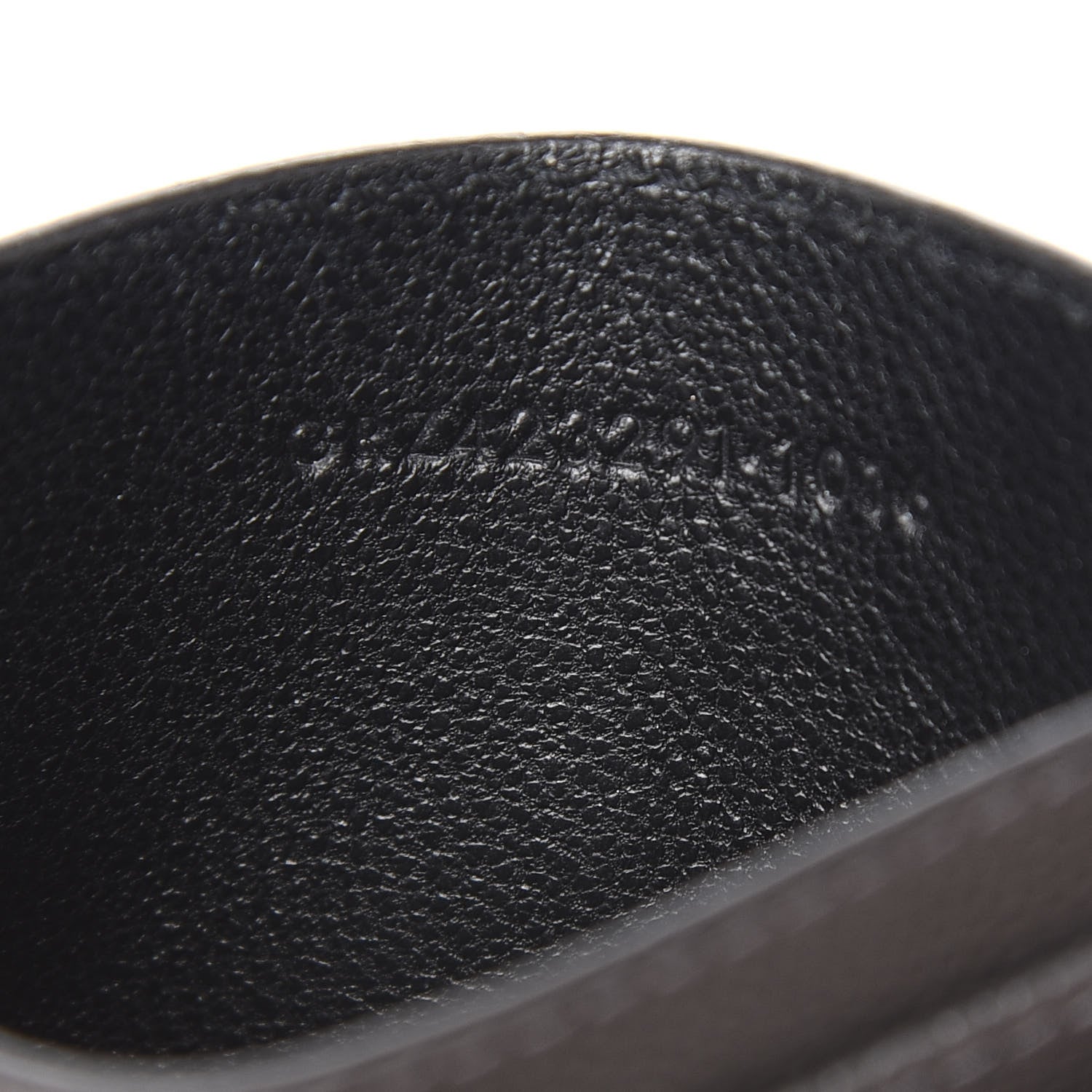 Saint Laurent Grain De Poudre Matelasse Chevron Monogram Credit Card Case Coal 6 of 6