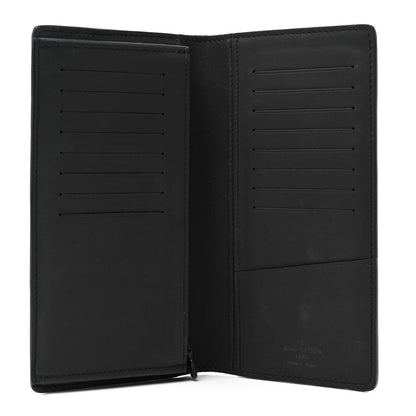 Louis Vuitton Calfskin Monogram Shadow Brazza Wallet Black 5 of 8