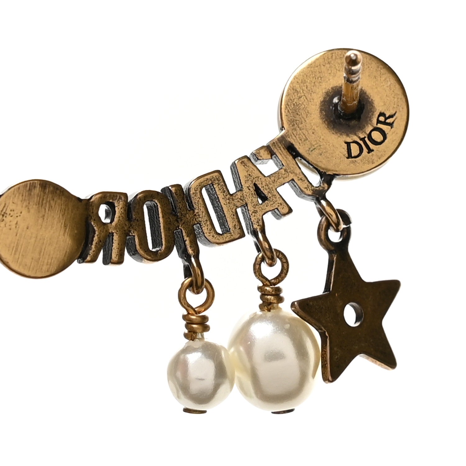 Christian Dior Metal Pearl J'Adior Ear Cuff Gold White 4 of 4