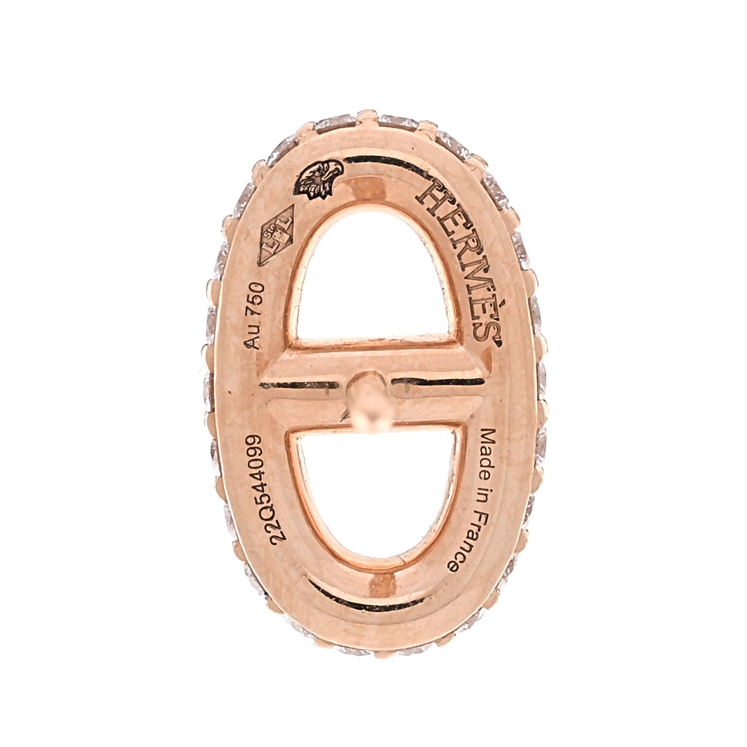 Hermes 18K Rose Gold Diamond New Farandole Earrings 4 of 5