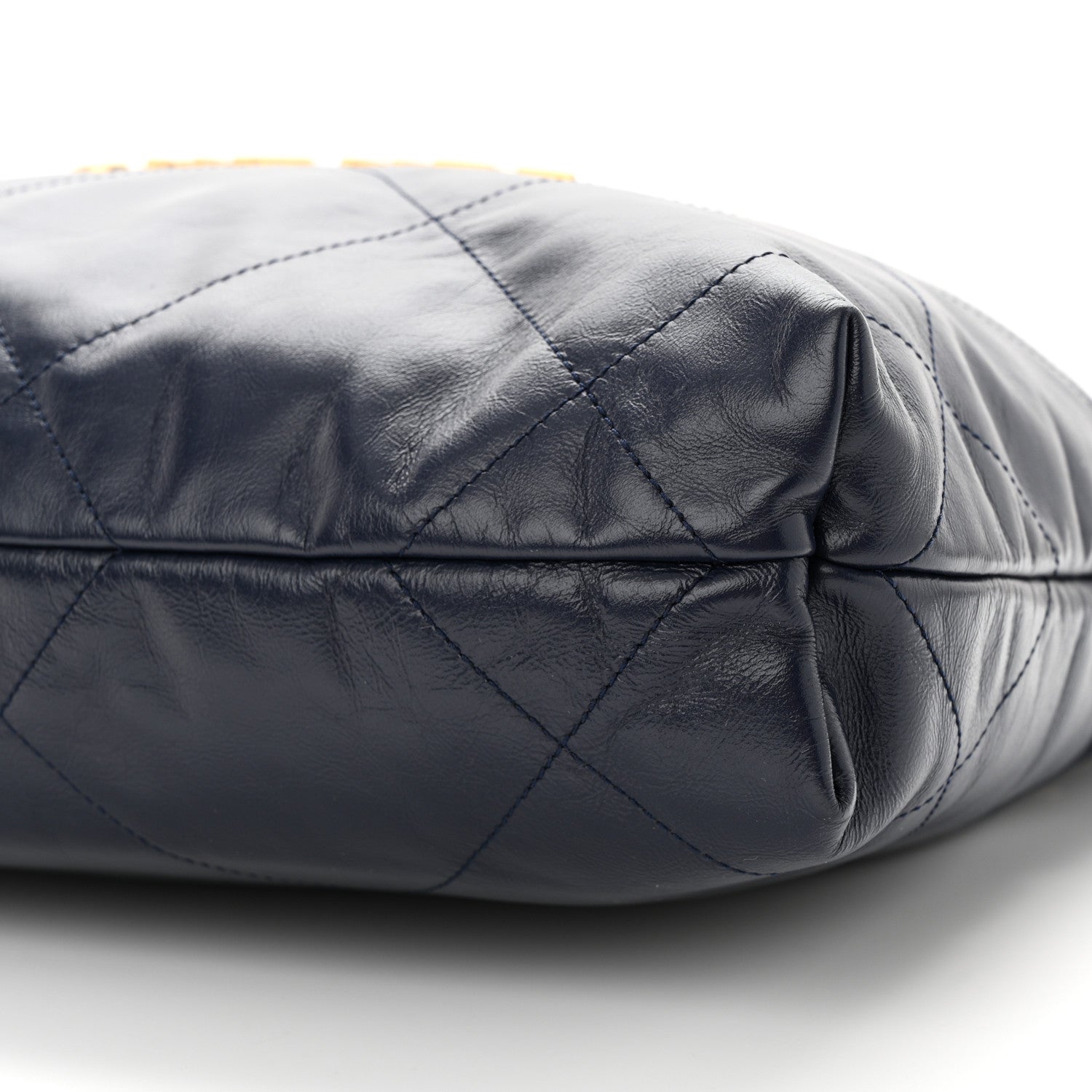 Chanel Shiny Calfskin Quilted Small Chanel 22 Navy 11 of 12