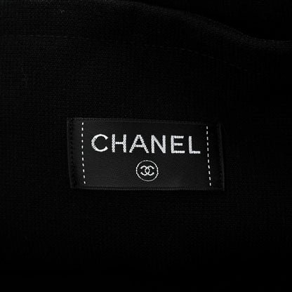 Chanel Terry Cotton CC Beach Tote Towel Set Black 8 of 13