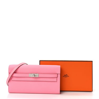 Hermes Epsom Kelly Wallet To Go Rose Confetti 9 of 9