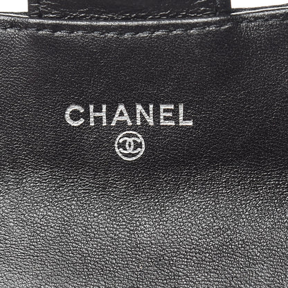 Chanel Lambskin Quilted Flap Card Holder Wallet Black 6 of 9