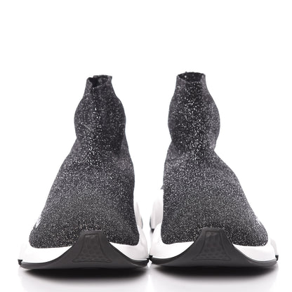 Balenciaga Knit Metal Womens Speed Sneakers 40 Black Gold 2 of 9