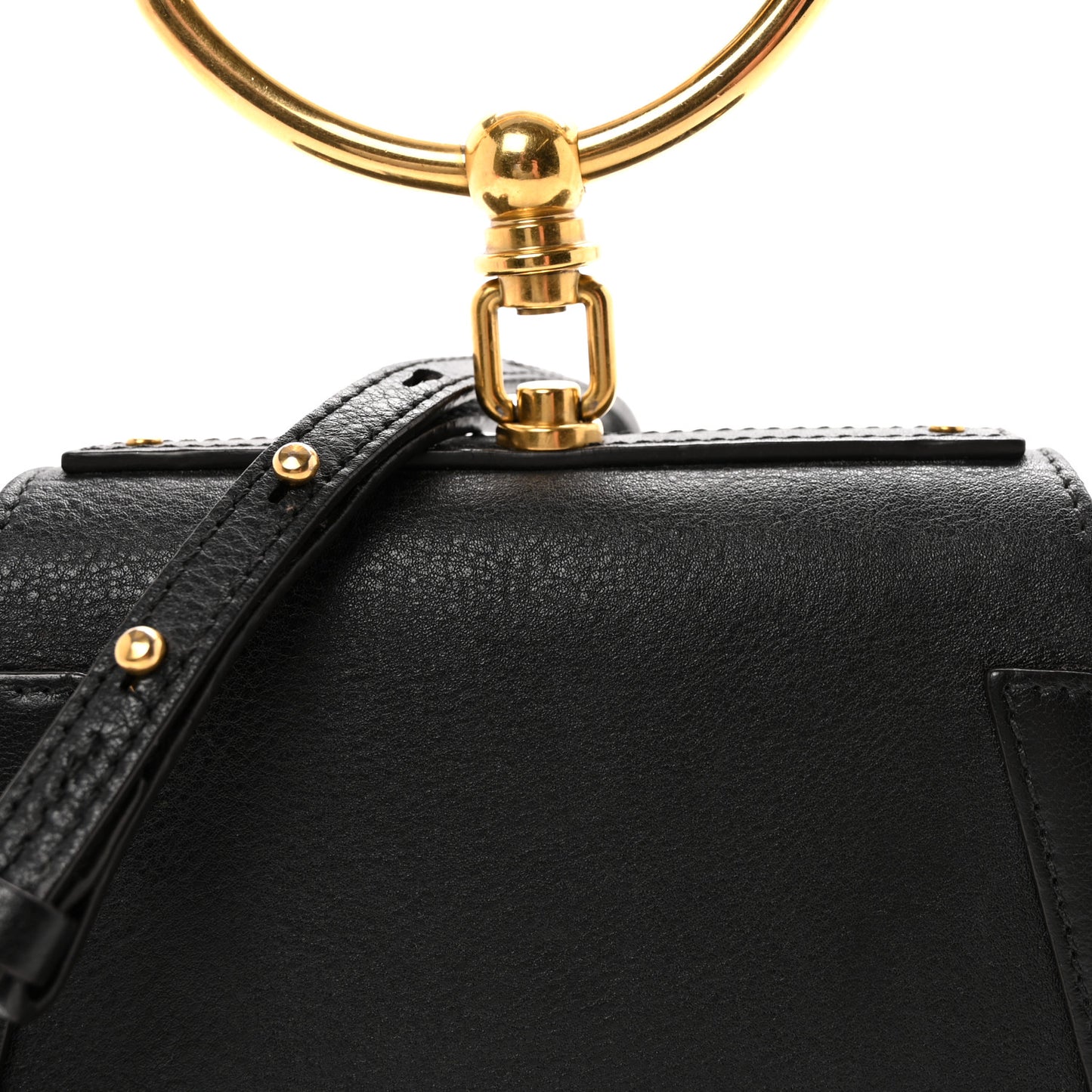 Calfskin Small Nile Bracelet Bag Black
