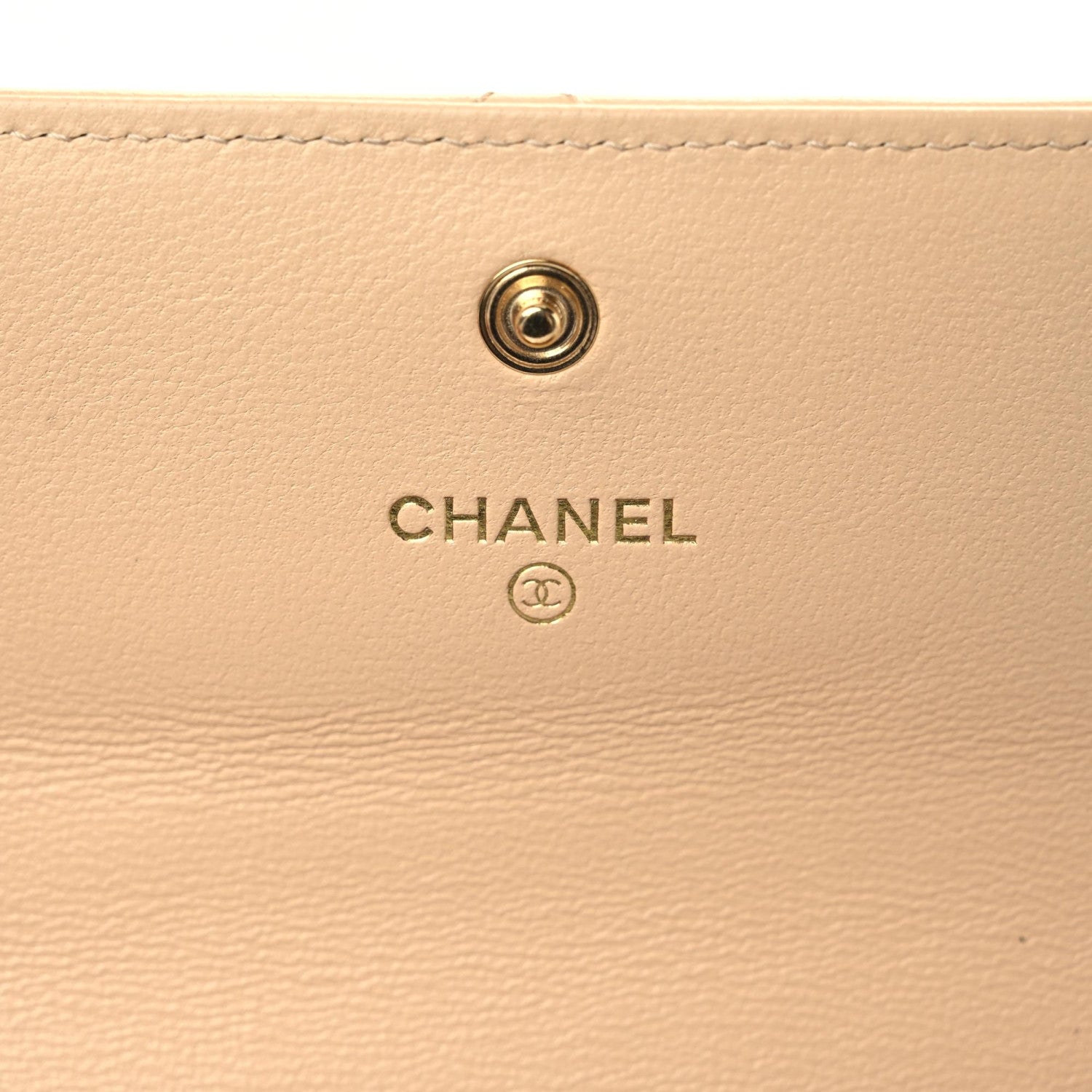 Chanel Shiny Goatskin Quilted Chanel 19 Flap Wallet Beige 6 of 10