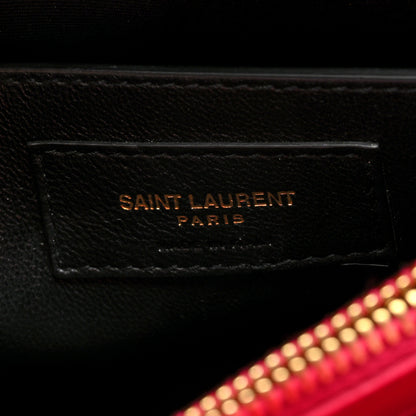 Saint Laurent Calfskin Y Quilted Monogram Small Loulou Chain Satchel Fresh Fuchsia 6 of 9
