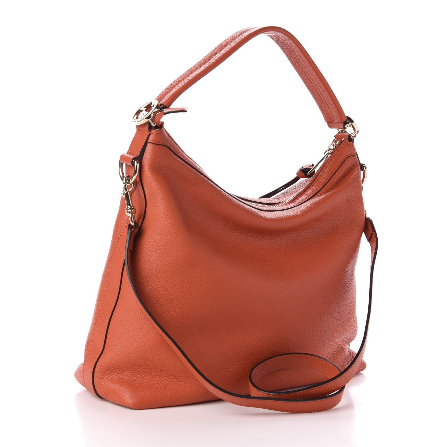 Gucci Cellarius Calfskin Small Miss GG Hobo New Dark Orange 3 of 11