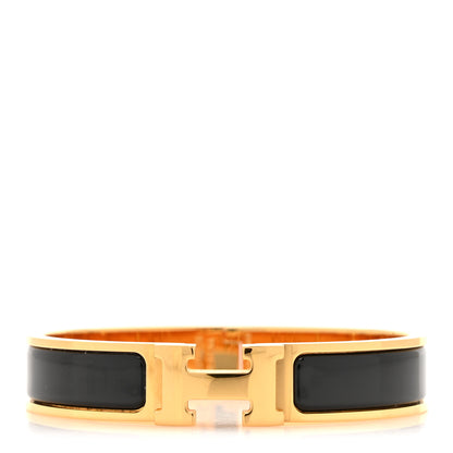 Hermes Enamel Narrow Clic Clac H Bracelet GM Black 1 of 5