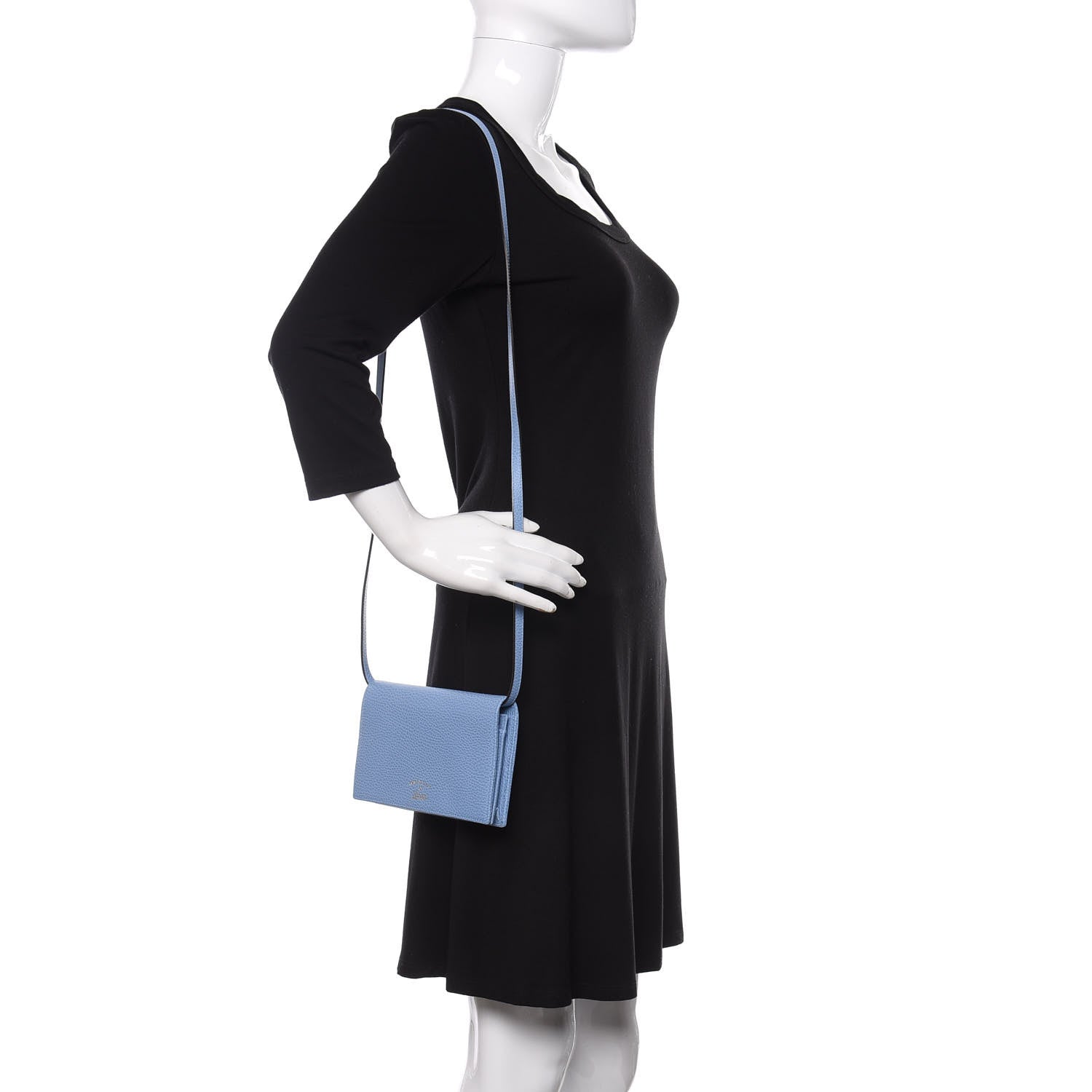 Gucci Dollar Calfskin Mini Swing Wallet Bag Mineral Blue 2 of 10