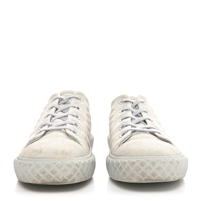 Chanel Denim Quilted Sneakers 36.5 Light Blue 3 of 10