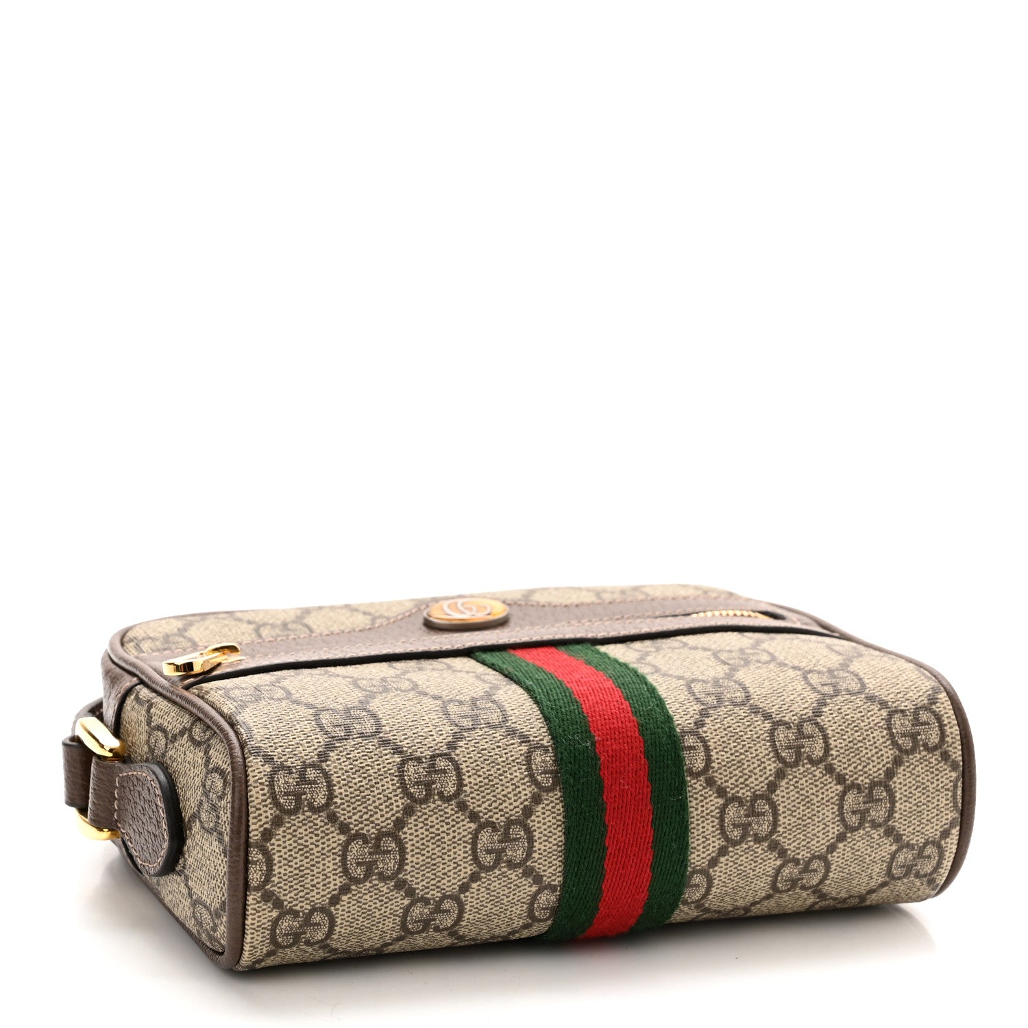 Gucci GG Supreme Monogram Web Mini Ophidia Shoulder Bag Brown 4 of 10