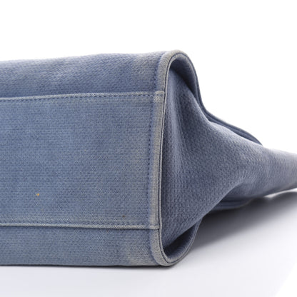 Chanel Canvas Medium Deauville Tote Blue 11 of 18