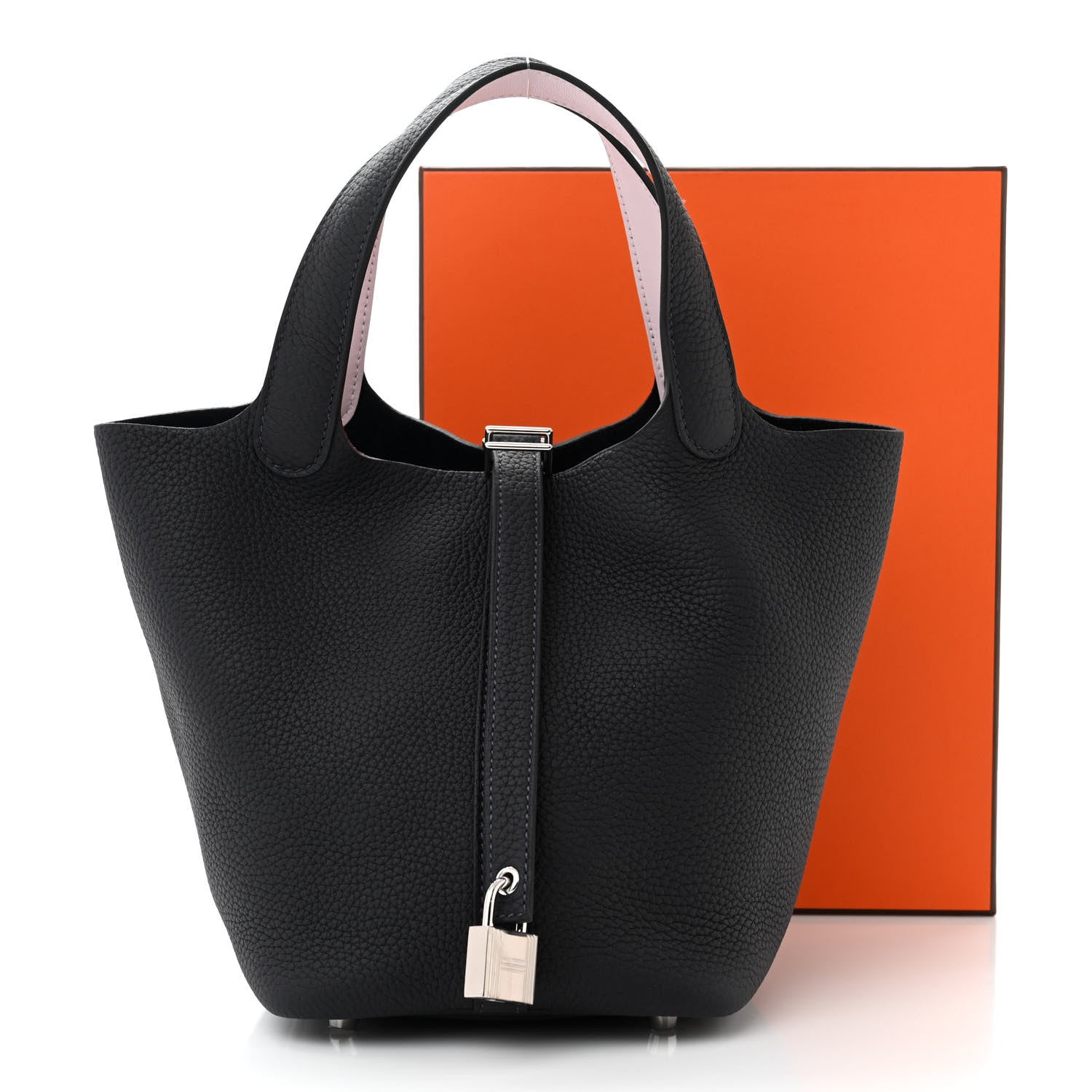 Hermes Taurillon Clemence Swift Eclat Picotin Lock 18 PM Caban Mauve Pale 11 of 11