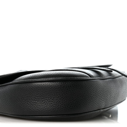 Christian Dior Grained Calfskin Kim Jones Saddle Bag Black 8 of 10