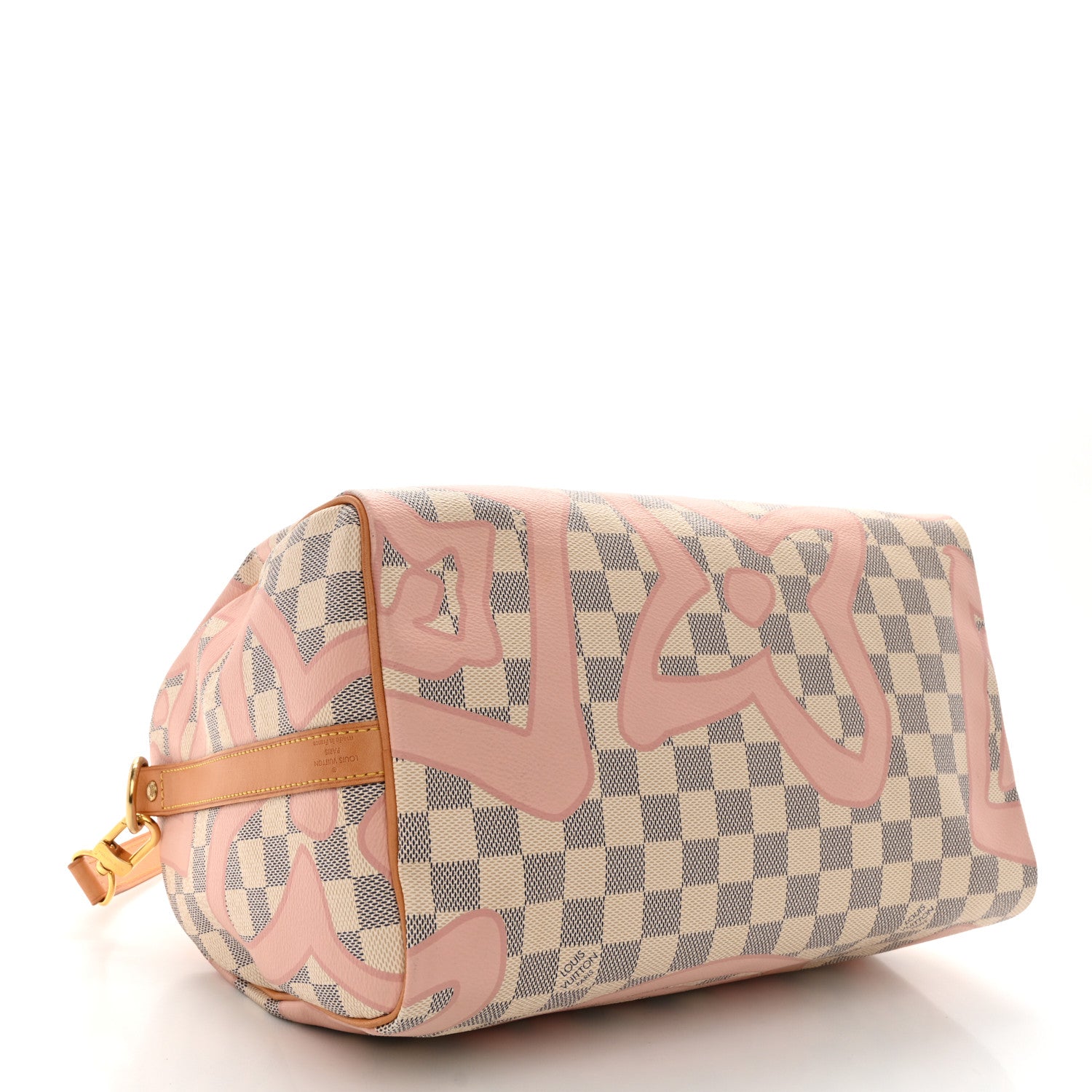 Louis Vuitton Damier Azur Tahitienne Speedy Bandouliere 30 Rose Ballerine 4 of 13