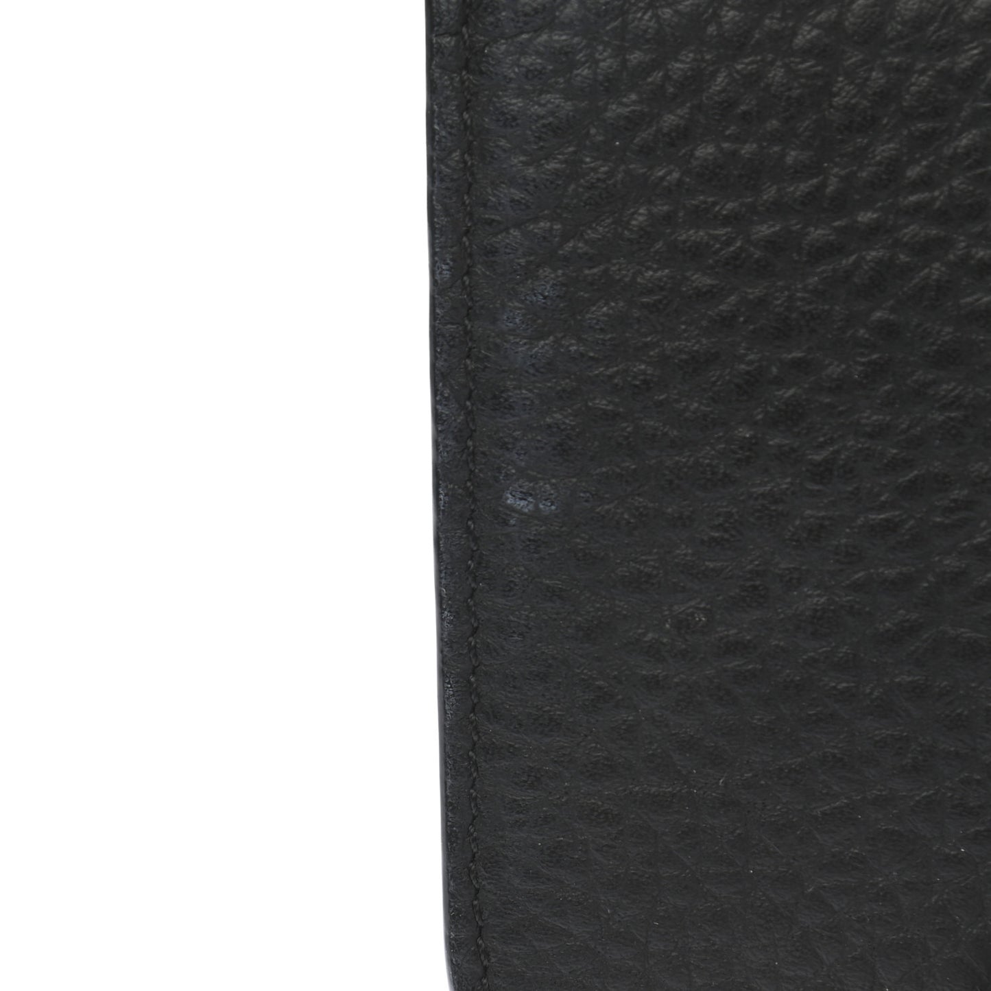 Grained Calfskin Alphabet Long Wallet Black