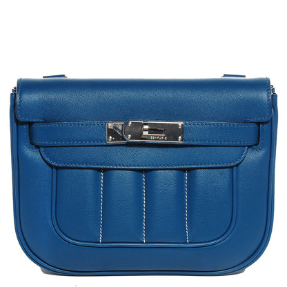 Hermes Veau Swift Mini Sac Berline Bleu Thalassa 1 of 13